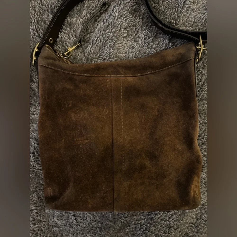 COACH Vintage Legacy Suede Hobo Bag